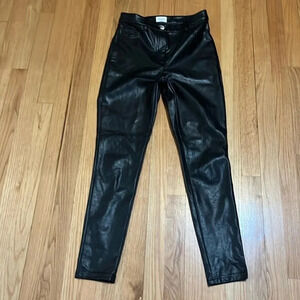Wilfred Free | Faux leather black skinny pants women’s size 2 high rise ankle